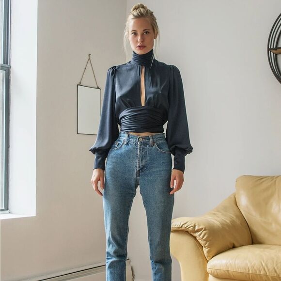 ORSEUND IRIS Night Out Top in Midnight - Picture 4 of 13